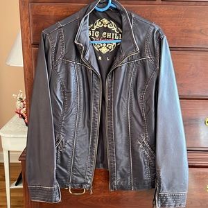 Faux Leather Vintage Inspired Women’s Jacket